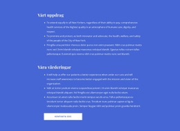 Vårt Uppdrag Och Värderingar - Personlig Webbplatsmall