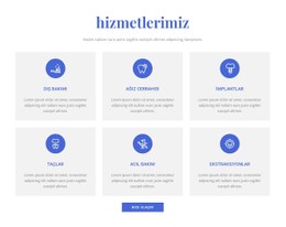 Diş Kliniği Hizmetleri Html Şablonları