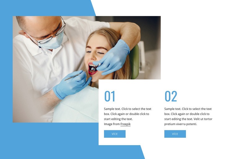 Komplexní péče o ústní zdraví Šablona webové stránky