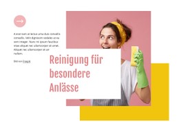 Reinigung Für Besondere Anlässe HTML5- Und CSS3-Vorlage