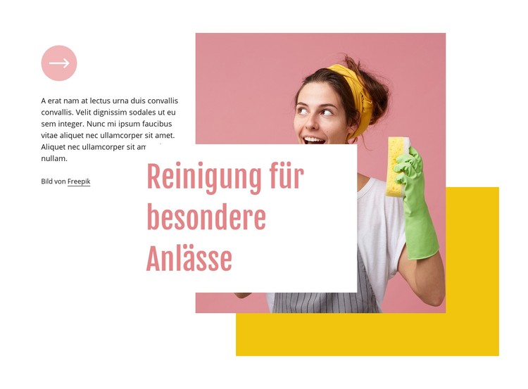 Reinigung für besondere Anlässe CSS-Vorlage