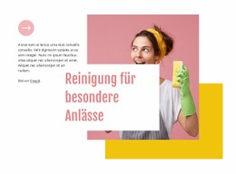 Reinigung Für Besondere Anlässe - Zielseite Zum Kostenlosen Download