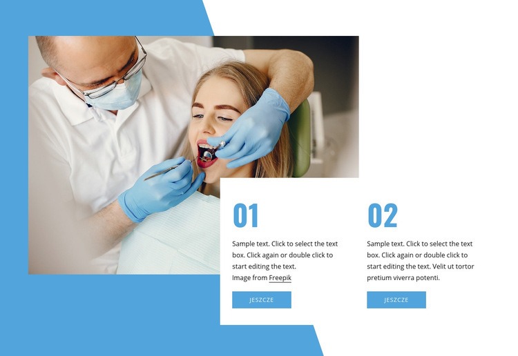 Kompleksowa pielęgnacja jamy ustnej Makieta strony internetowej