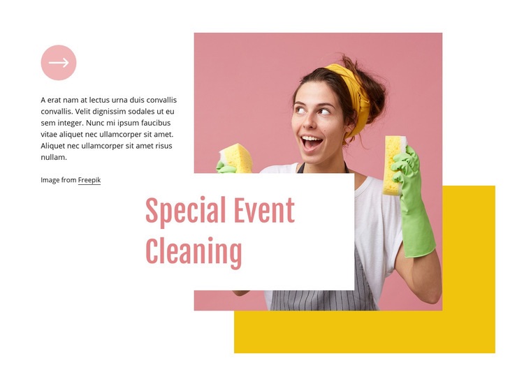 Special event cleaning Web Page Design