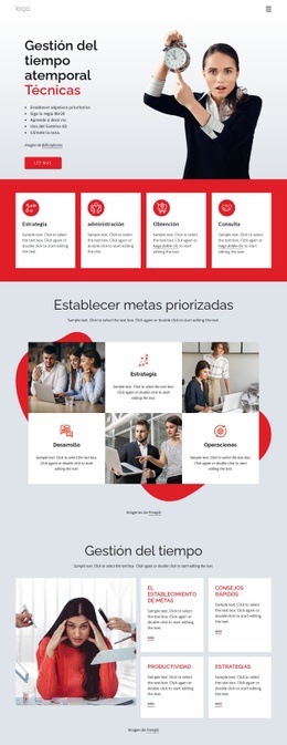 El Creador De Sitios Web Más Creativo Para Empresa De Gestión Del Tiempo