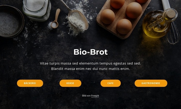 Bio-Brot Eine Seitenvorlage