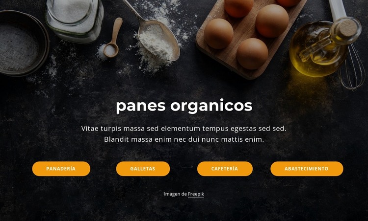 Pan orgánico Plantilla HTML