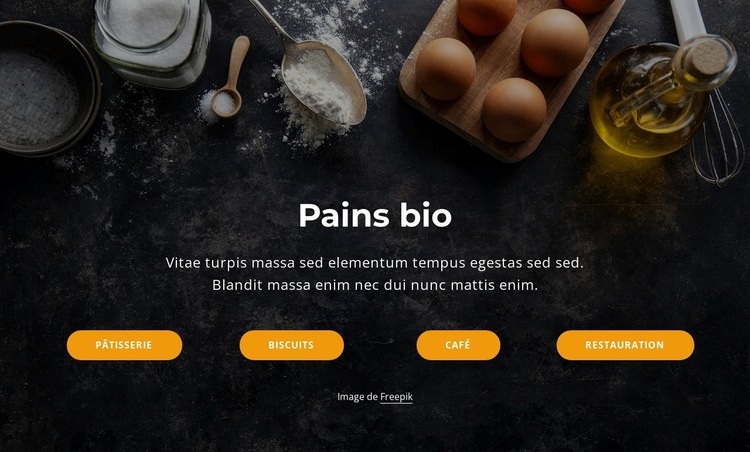 Pain bio Créateur de site Web HTML