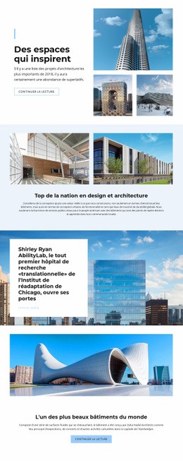 Architecture Inspirée De L'Espace - Modèle D'Une Page