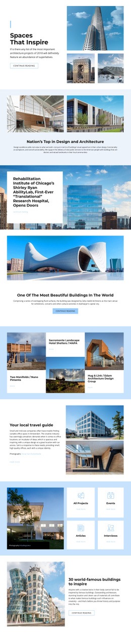 Architecture, urban design, master planning - Html Code Example by Nicepage