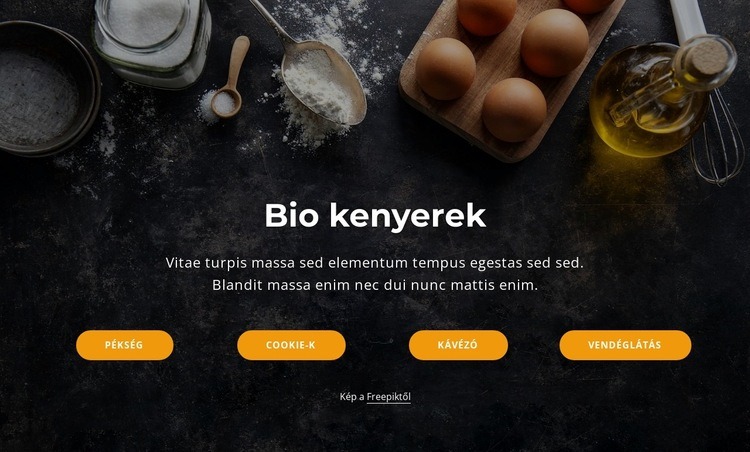 Bio kenyér Weboldal sablon