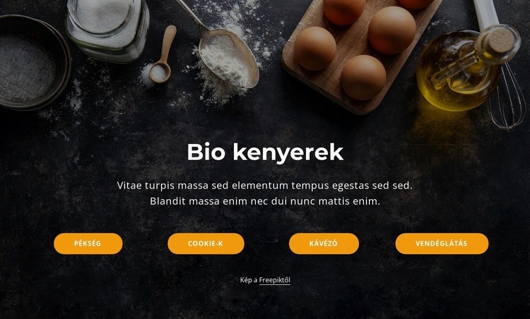 Bio kenyér Weboldal tervezés