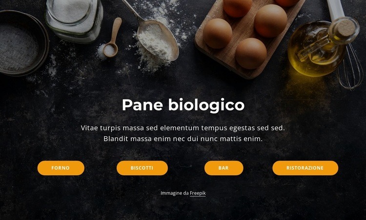 Pane biologico Pagina di destinazione