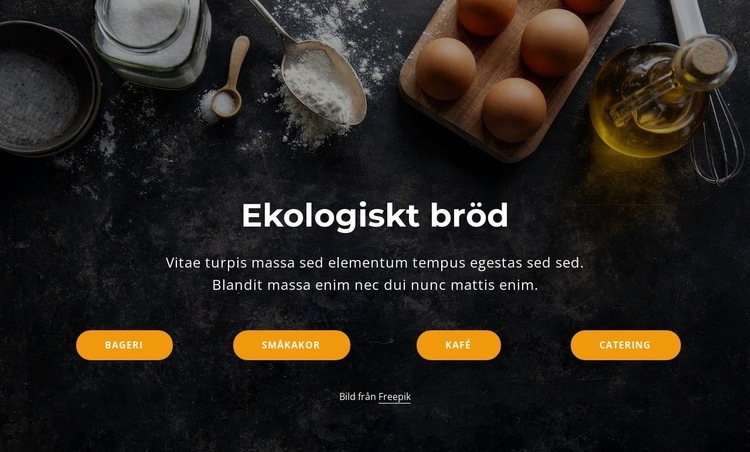 Ekologiskt bröd Hemsidedesign