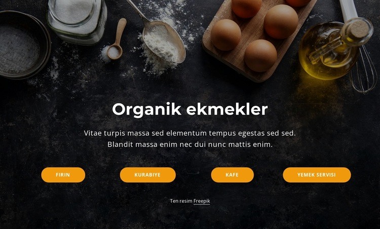 Organik ekmek Web Sitesi Mockup'ı