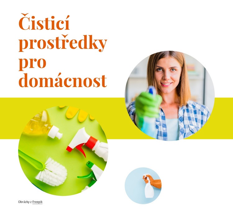 Čisticí prostředky pro domácnost Šablona CSS