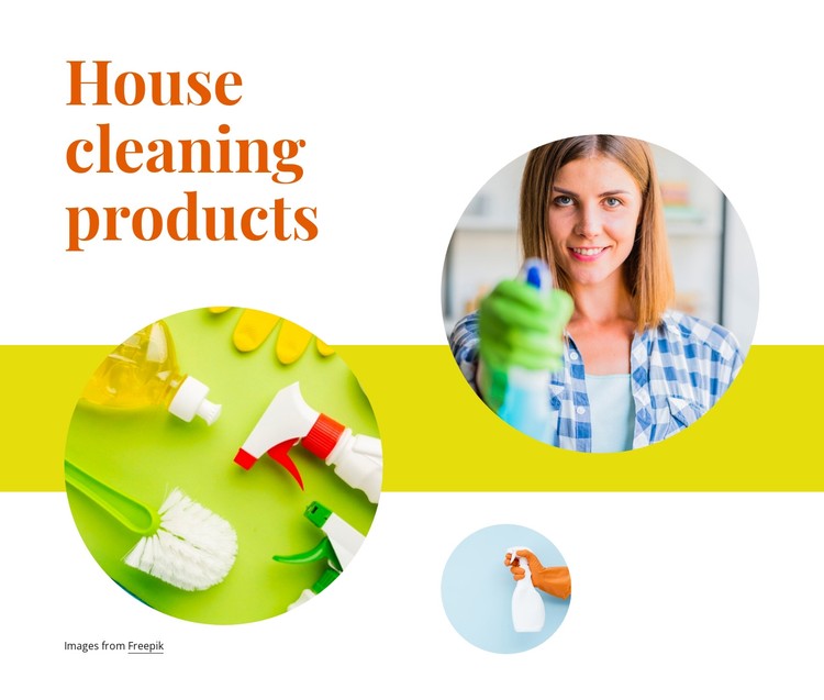 House cleaning products CSS Template