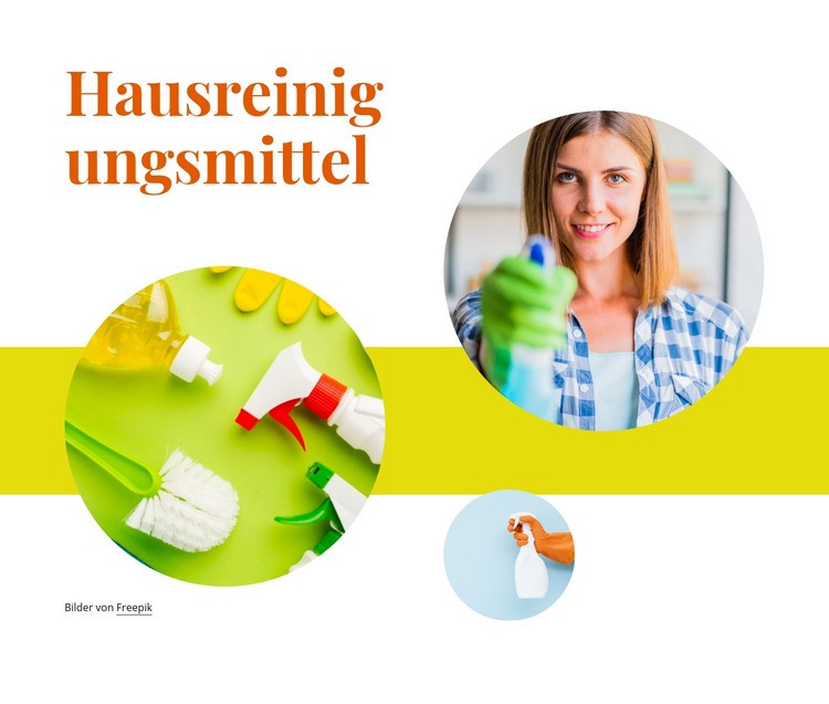 Hausreinigungsmittel HTML Website Builder