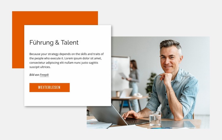 Führung und Talent Website-Modell