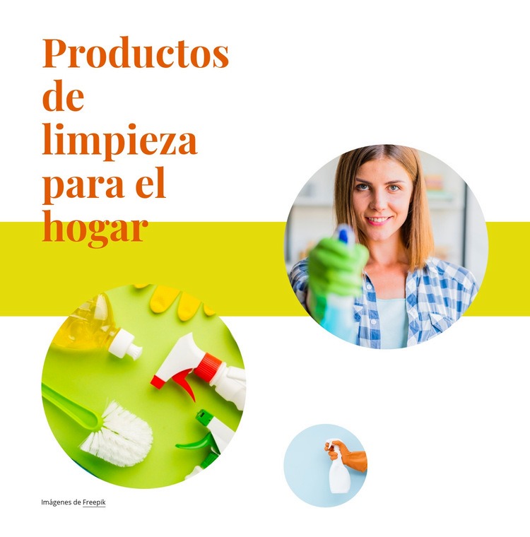 Productos de limpieza para el hogar Creador de sitios web HTML