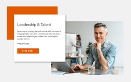 Leadership And Talent - Simple Homepage Design