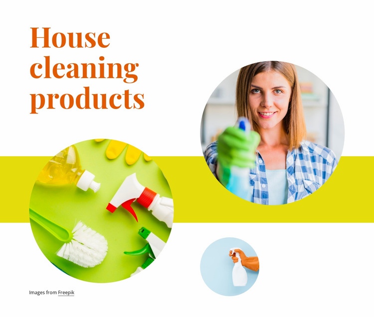 House cleaning products Html Code Example