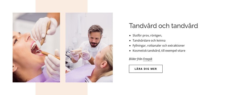 Tandvård och tandvård HTML-mall