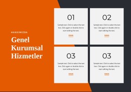 Genel Kurumsal Hizmetler CSS Web Sitesi Şablonu