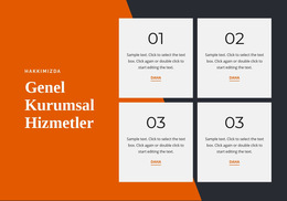Genel Kurumsal Hizmetler - Web Sitesi Şablonunu Indirme