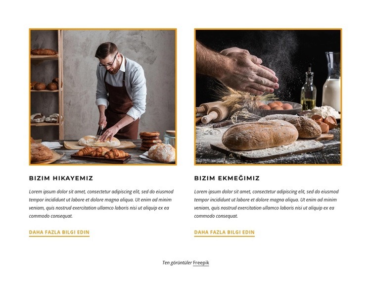 bizim ekmeğimiz Web sitesi tasarımı