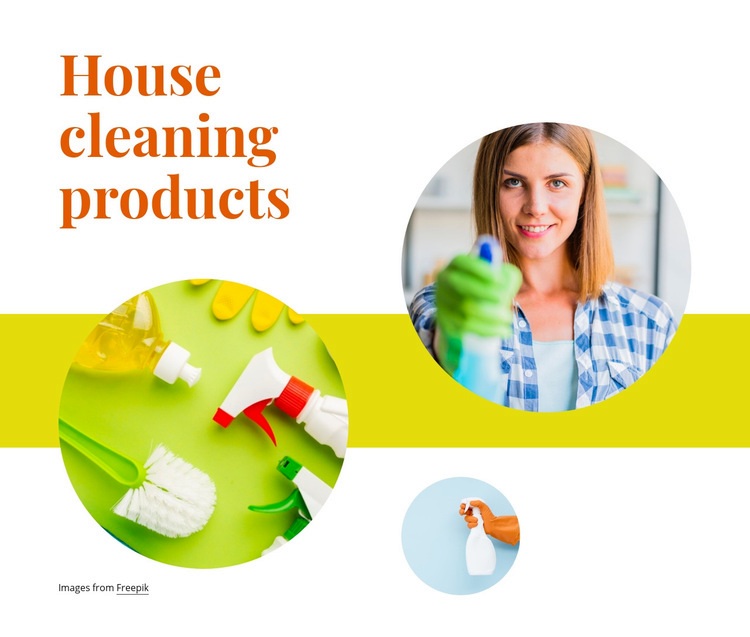 House cleaning products Web Page Design
