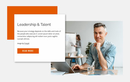 Leadership And Talent - Website Mockup Inspiration