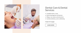 Dental Care And Dental Services - Free Website Template