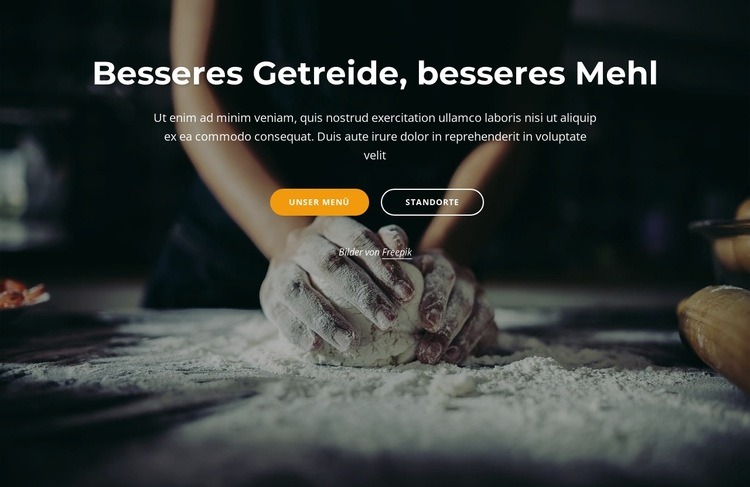 Frisch gebackene Croissants und Gebäck Website design