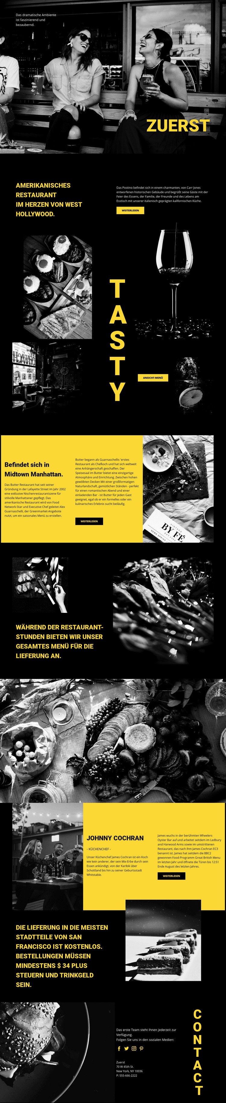 Das beste Restaurant der Welt Website-Modell