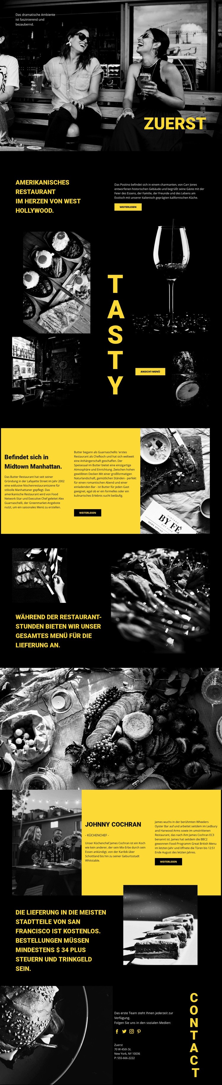 Das beste Restaurant der Welt Landing Page