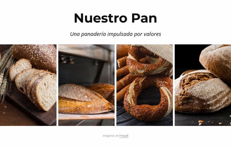 Nuestro pan de cada día Plantillas de creación de sitios web