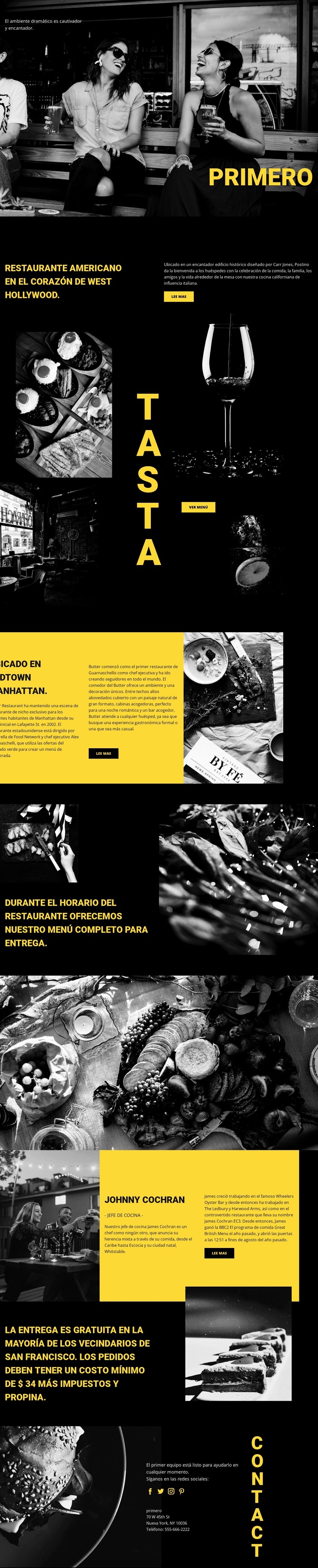 El mejor restaurante del mundo Plantilla CSS