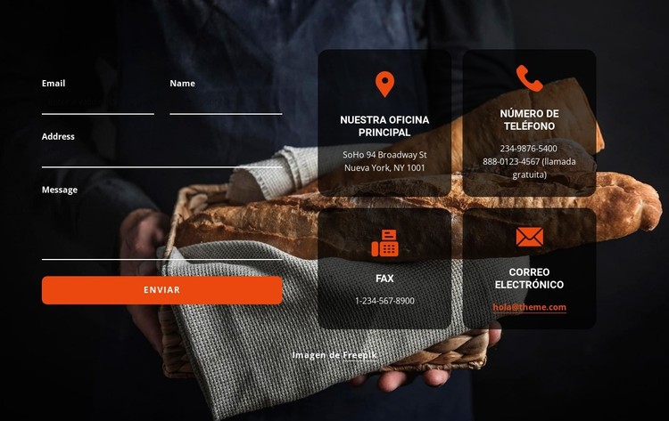 Contactos de panadería Plantilla CSS