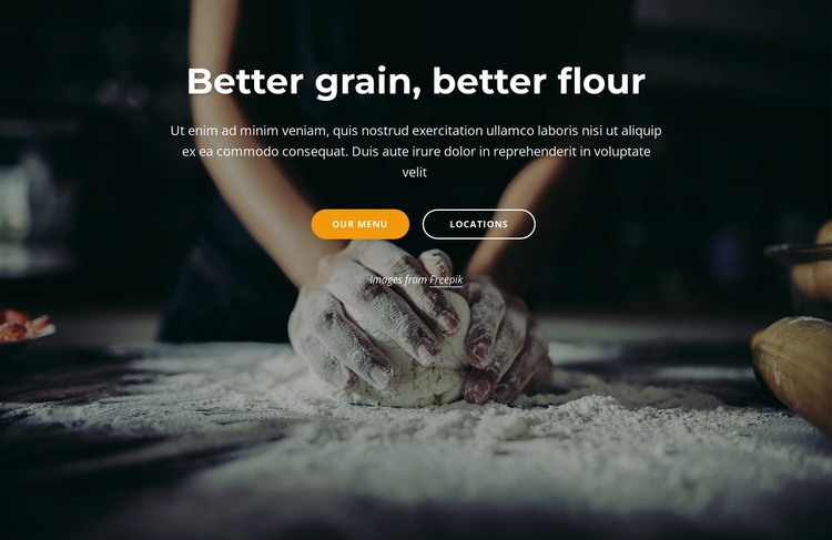 Freshly baked croissants and pastries HTML Template