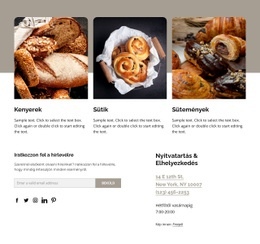 Friss, Kézműves Kenyér - HTML Oldalsablon