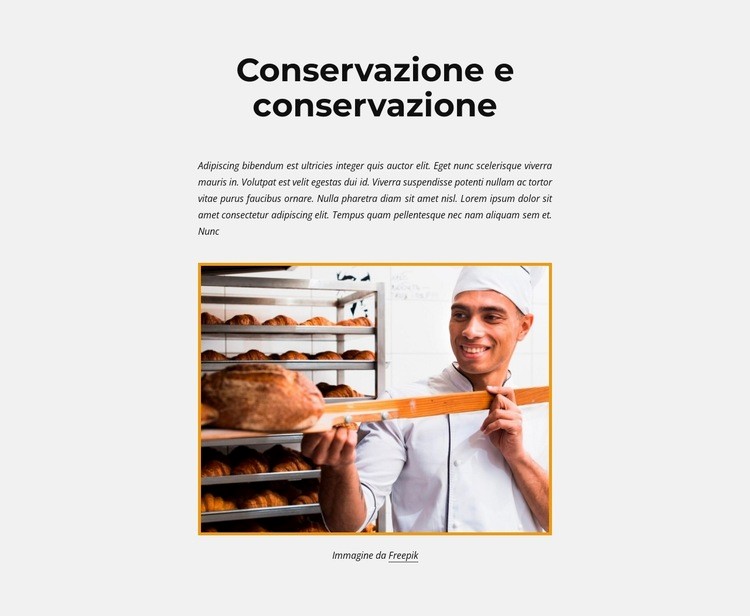 Pane fresco Costruttore di siti web HTML