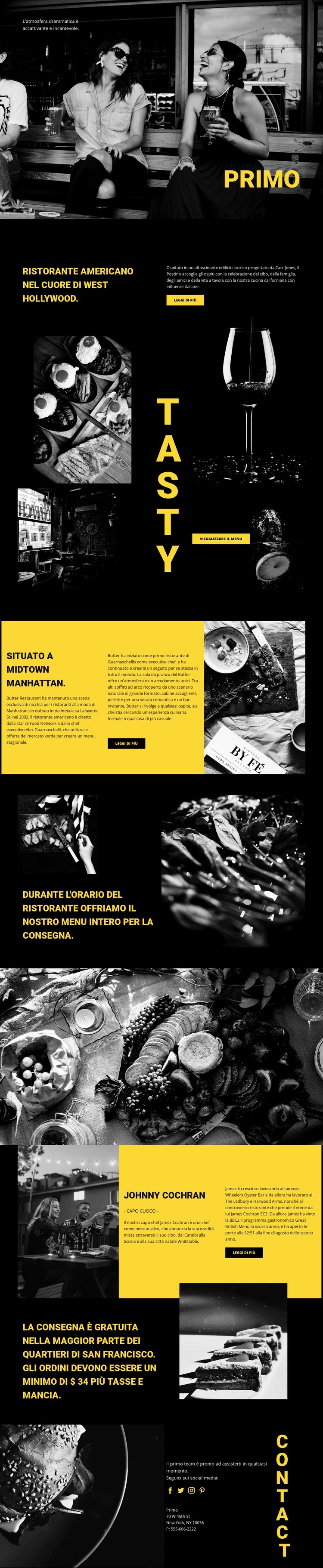 Il miglior ristorante del mondo Costruttore di siti web HTML