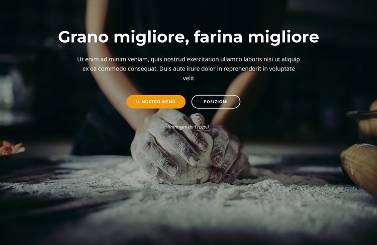 Cornetti e pasticcini appena sfornati Mockup del sito web