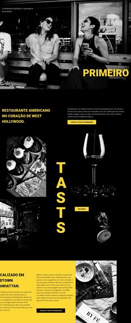 Design De Página HTML Para Melhor Restaurante Do Mundo