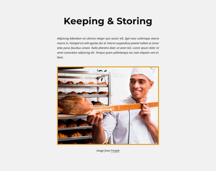 Fresh bread Web Page Design