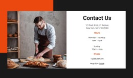 Visit Our Bakery CSS Grid Template