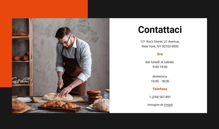 Visita la nostra pasticceria Modello HTML5