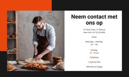 Bezoek Onze Bakkerij - HTML-Paginasjabloon