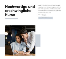 Hochwertige Kurse - HTML-Vorlage Für Eine Seite